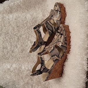 White Mountain Animal Print Cork Heel
